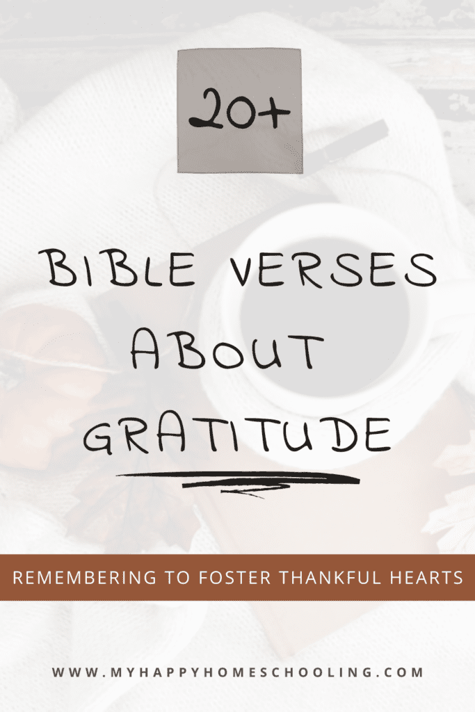 graphic for post titled "20+ Bible Verses about Gratitude