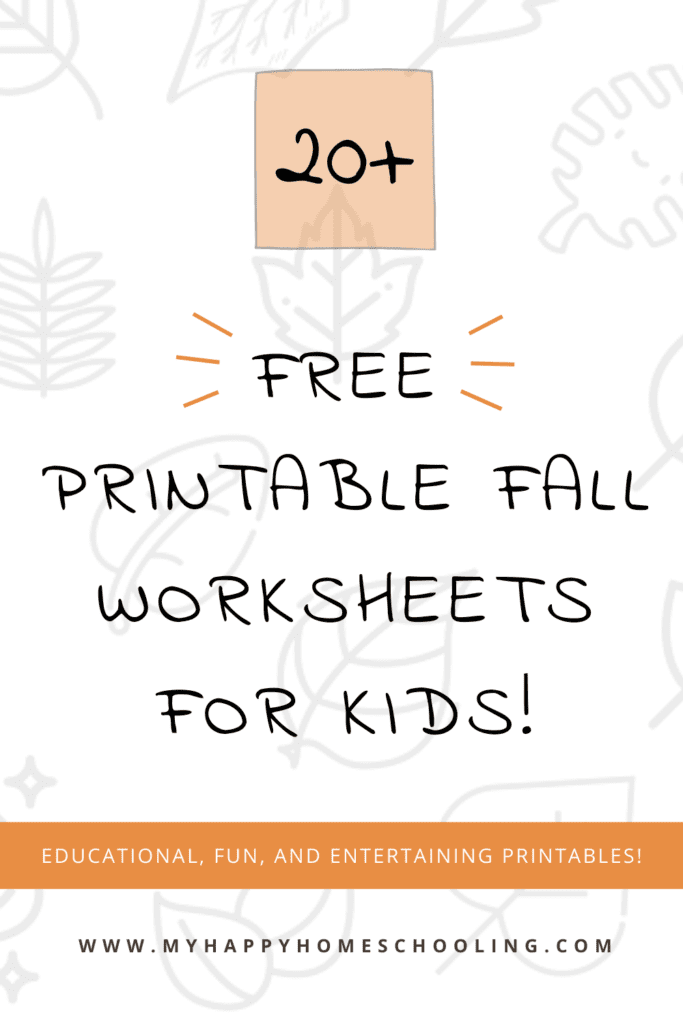 20+ FREE Printable Fall Worksheets for Kids