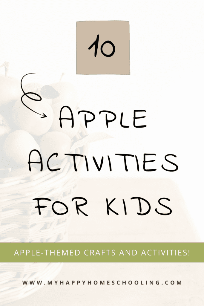 apple activities for kids post Pinterest pin