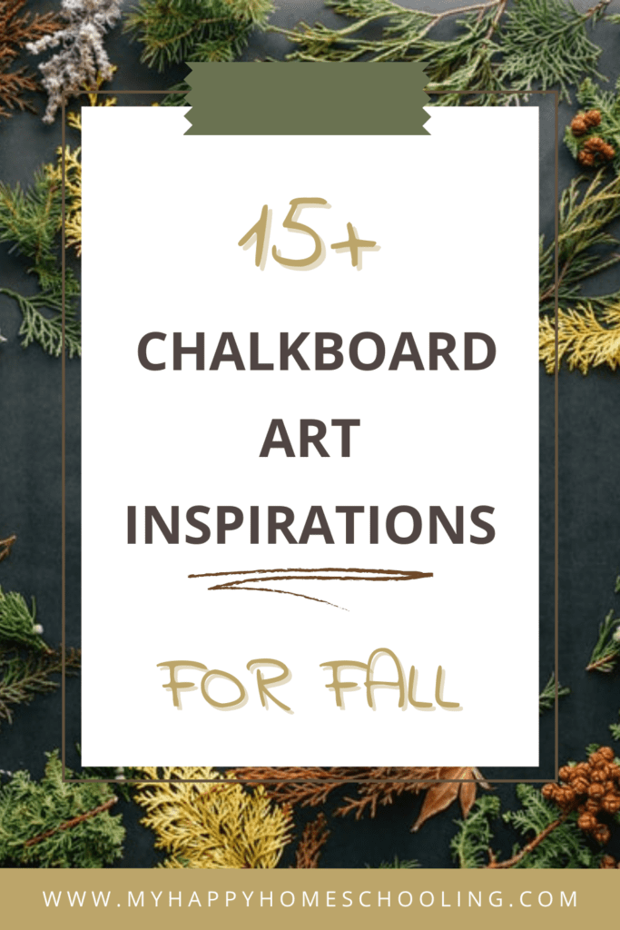 pinterest pin for post discussing chalkboard art inspiration for fall