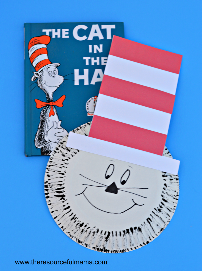 cat in the hat paper plate craft