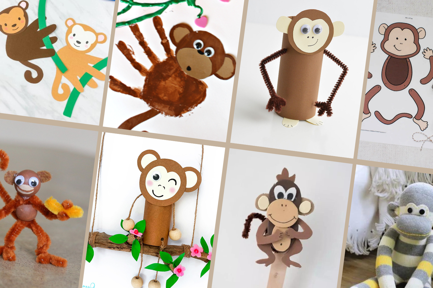 30  Monkey Crafts and Activities for Preschoolers