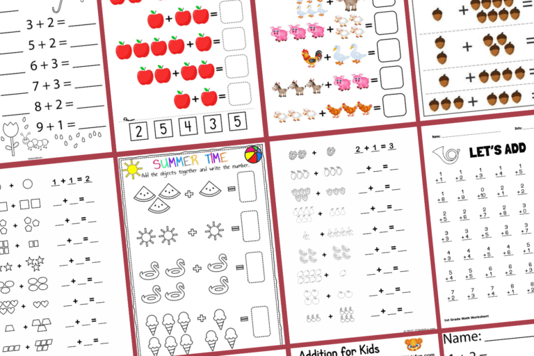 21+ FREE Kindergarten Addition Worksheets